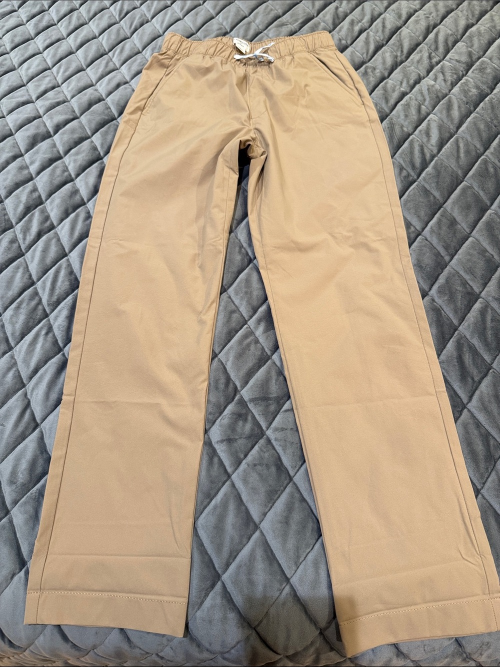 Boys SZ 14 JCREW Crewcuts ACTIVE Drawstring Chino Pants - Khaki